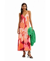 Desigual Women's Out-of-focus midi slip dress