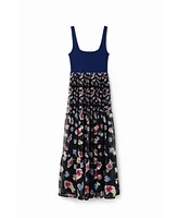 Desigual Women's Combination floral midi dress