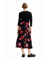 Desigual Women's Floral wrap midi dress