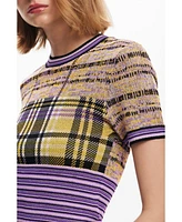 Desigual Women's Checkered knit T-shirt