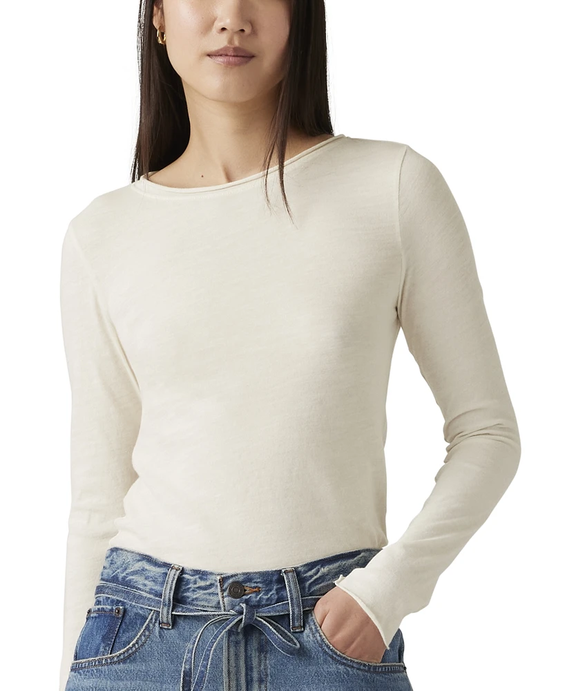 Levi's Women's Cotton Lightweight Slub Long-Sleeve Top