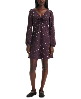 Levi's Women's Delray Printed Long-Sleeve Dress