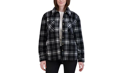 Hfx Women's Sherpa Fleece Lined Shirt Jacket Shacket