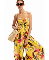 Desigual Women's Tropical halter neck jumpsuit