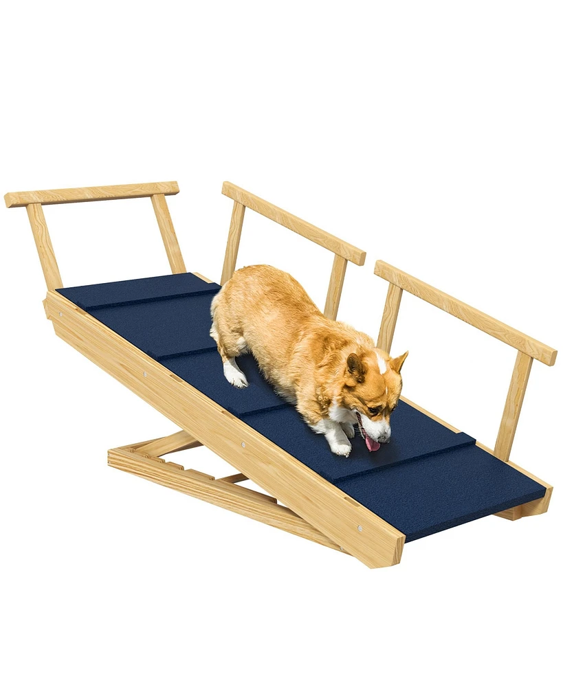 PawHut Dog Ramp, Adjustable Foldable Pet Ramp for Small to Large Dogs