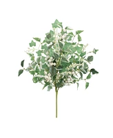 Slickblue Set of 2 Mixed Foliage & Berry Bush – 20" Polyester Plants for Home Decor