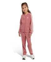 adidas Little & Toddler Girls Long Sleeve Fleece Jacket Pant, 2- Piece Set
