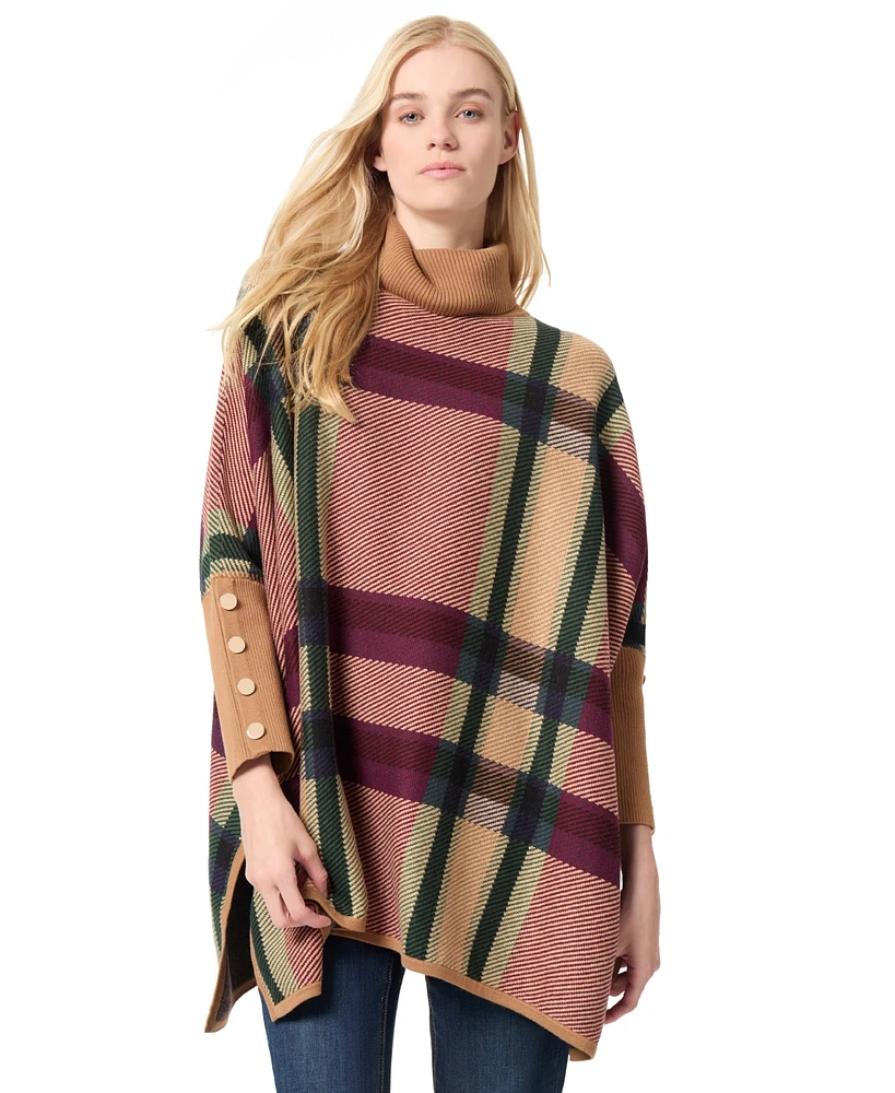 Jones New York Women's Jacquard Poncho Sweater