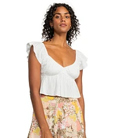 Roxy Juniors' Brisa Cotton Gauze Crop Top