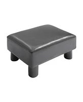 Homcom Modern Faux Leather Ottoman Footrest Stool Foot Rest Small Chair Seat Sofa Couch