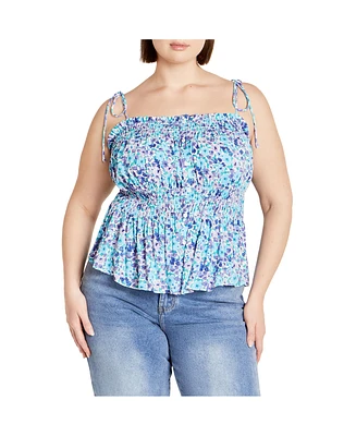 City Chic Plus Lyla Print Top