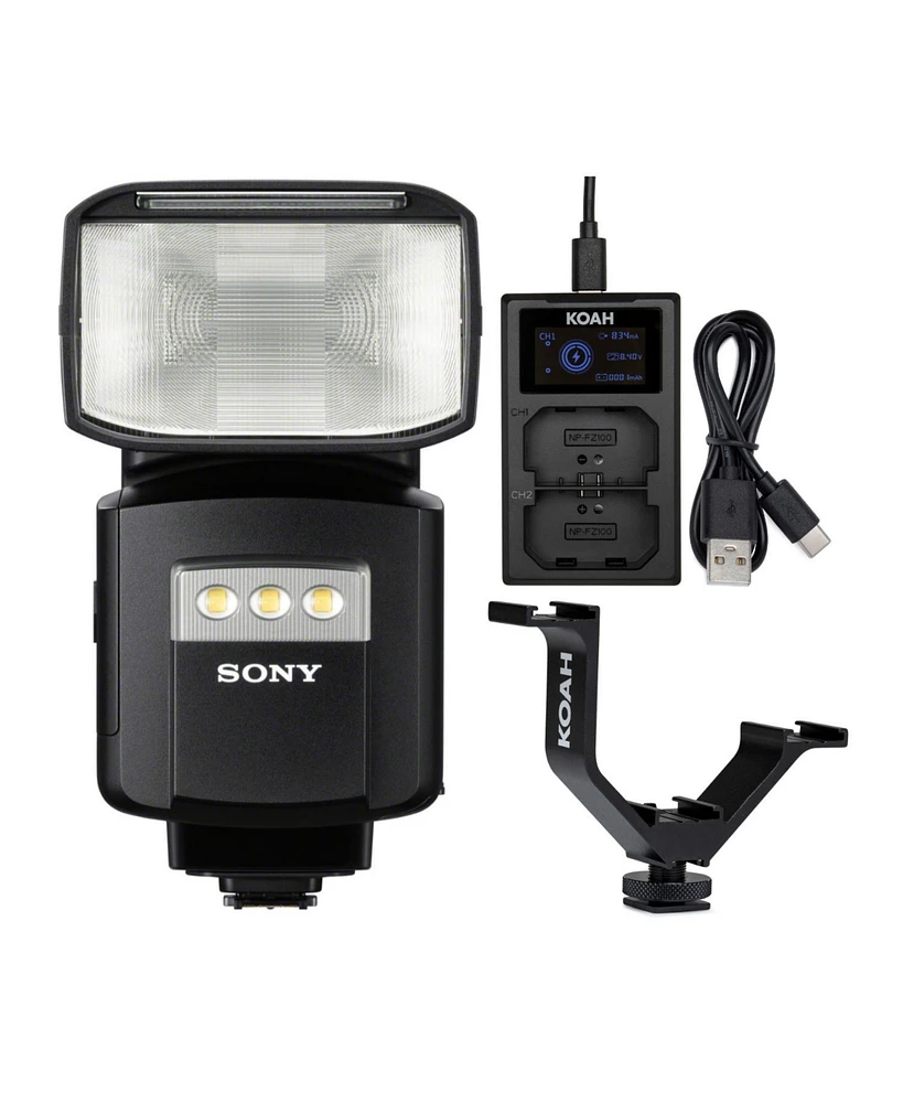 Sony Hvl-F60RM Wireless Radio Control External Flash with Charger Bundle