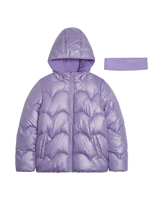 Weathertamer Toddler & Little Girls Iridescent Foil Puffer Jacket