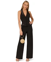 Adrianna by Papell Women's Tuxedo Wide-Leg Jumpsuit