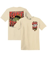 Joe Gibbs Racing Team Collection Men's Tan Martin Truex Jr Gone Fishin' T-Shirt