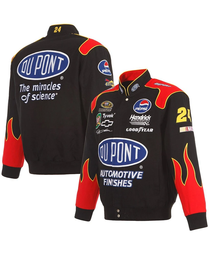 Jh Design Men's Red Jeff Gordon DuPont Twill Driver Uniform Full-Snap Jacket