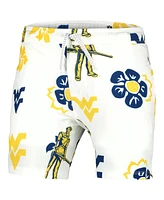 Wes & Willy Men's White West Virginia Mountaineers Vault Tech Swimming Trunks