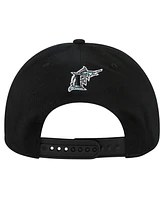 '47 Brand Men's Black Florida Marlins Cooperstown Collection Premier Hitch Adjustable Hat