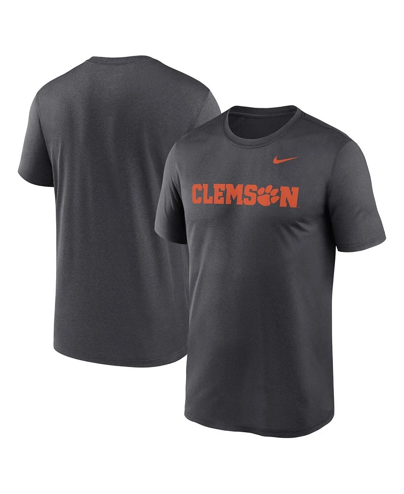 Nike Men's Anthracite Clemson Tigers Primetime Legend Wordmark T-Shirt