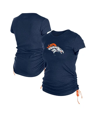 New Era Women's Navy Denver Broncos Ruched Side T-Shirt