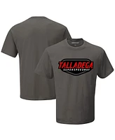 Checkered Flag Sports Men's Charcoal Talladega Superspeedway Track Logo T-Shirt