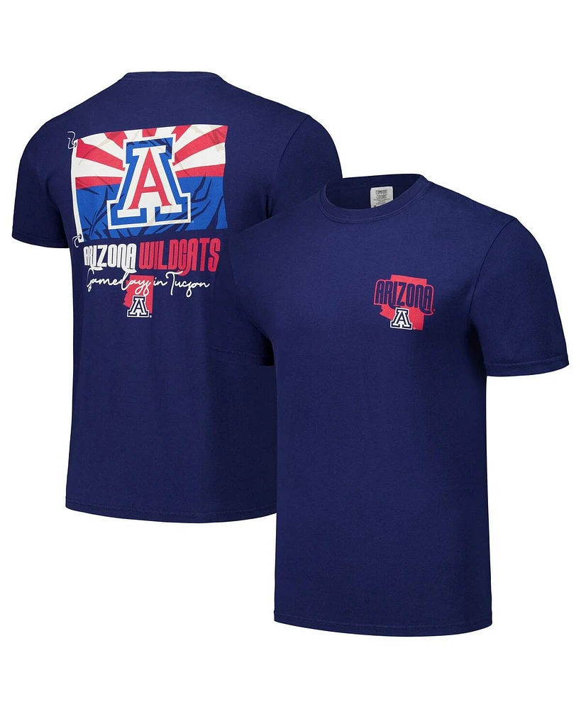 Image One Men's and Women's Navy Arizona Wildcats Hyper Local Gameday Flag T-Shirt