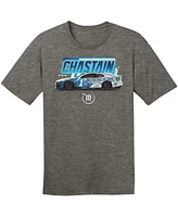 Trackhouse Racing Team Collection Men's Heather Charcoal Ross Chastain Busch Light Car T-Shirt