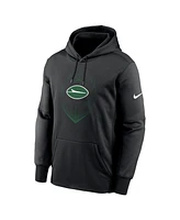 Nike Men's Black New York Jets Icon Performance Pullover Hoodie