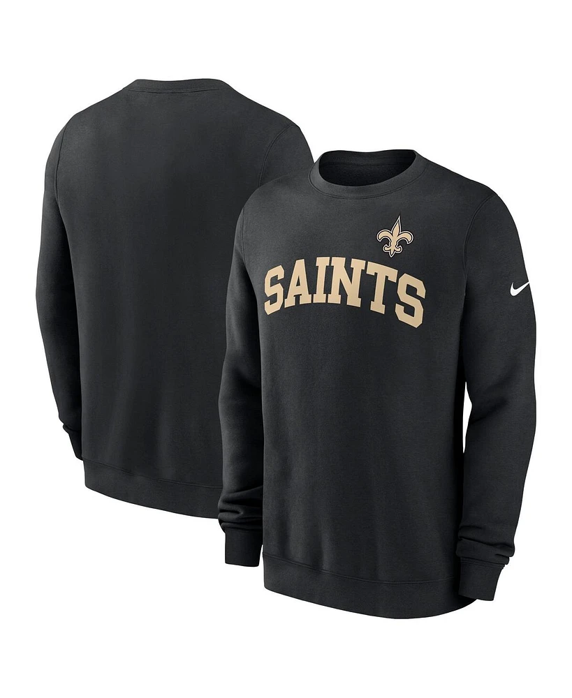 Nike Men's Black New Orleans Saints Club Pullover Sweatshirt