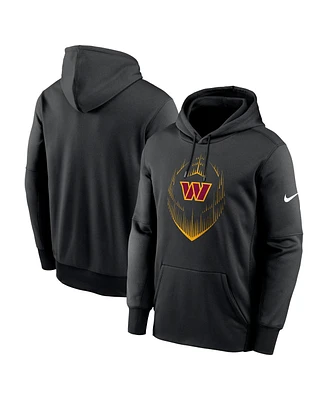 Nike Men's Black Washington Commanders Icon Performance Pullover Hoodie