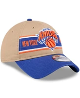 New Era Men's Tan/Blue New York Knicks 2024 Nba Draft 9TWENTY Adjustable Hat