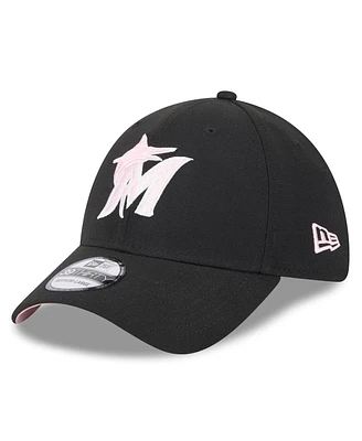 New Era Men's Black Miami Marlins 2024 Mother's Day 39THIRTY Flex Hat