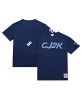 Mitchell & Ness Men's Chris Johnson Navy Tennessee Titans Retired Player Nickname T-Shirt