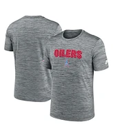 Nike Men's Gray Tennessee Titans Velocity Oilers Throwbacks Alternate Logo Performance T-Shirt