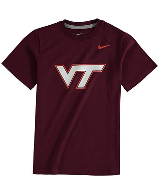 Nike Big Boys and Girls Maroon Virginia Tech Hokies Cotton Logo T-Shirt