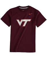Nike Big Boys and Girls Maroon Virginia Tech Hokies Cotton Logo T-Shirt