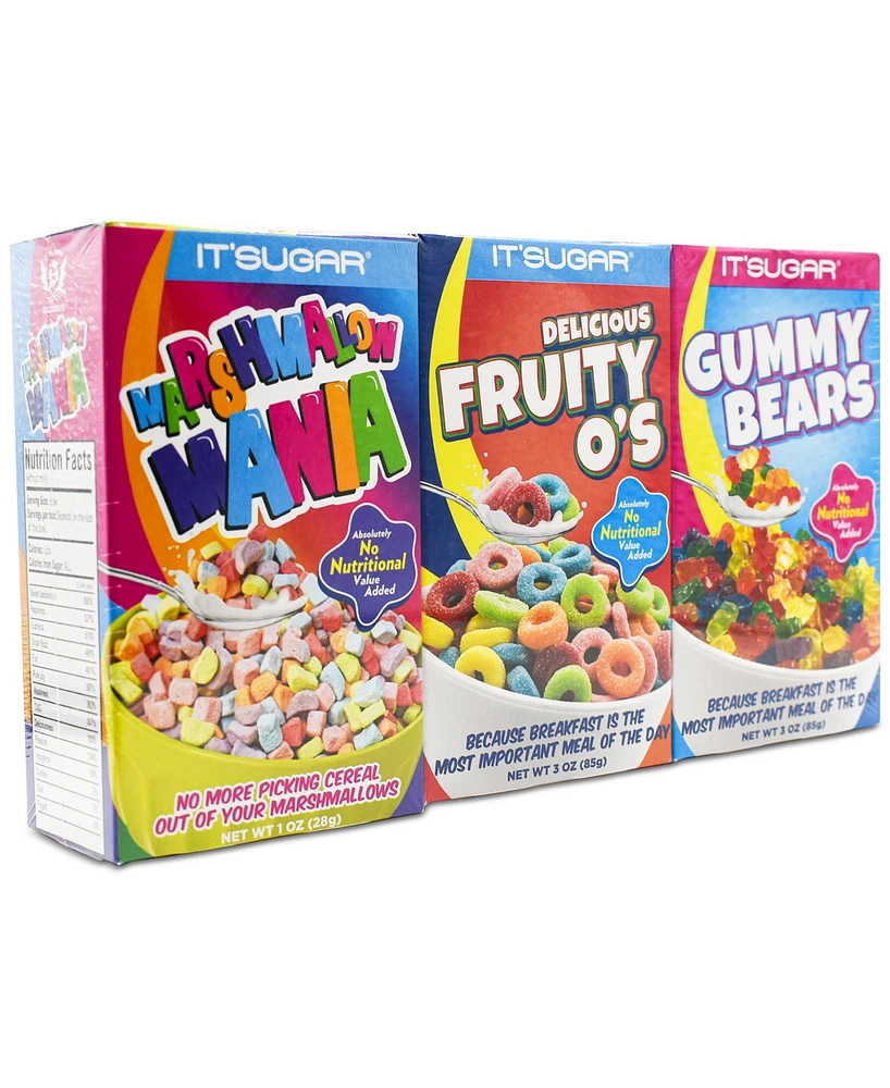 It'Sugar Mini Candy Cereal Boxes, 3 Pack