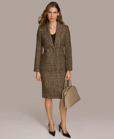 Donna Karan New York Women's Tweed One-Button Blazer