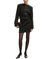 Boss by Hugo Boss Women's Sparkle-Effect Tweed Mini Skirt