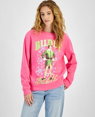 Love Tribe Juniors' Buddy The Elf Christmas Crewneck Sweatshirt