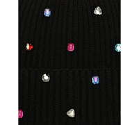 Kate Spade New York Women's Embellished Ribbed Beanie