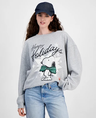 Grayson Threads, The Label Juniors' Snoopy Happy Holidays Sweatshirt