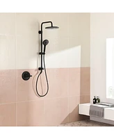 Boyel Living 3-Spray Patterns with 2.5 Gpm 10 in. Wall Mount Dual Shower Heads with Pressure Balance Valve