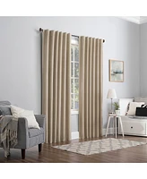 Sun Zero Amherst Velvet Noise Reducing Thermal Extreme 100% Blackout Back Tab Curtain Panel