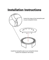 Yescom Ft Universal Replacement Round Trampoline Safety Pad Pvc Epe Foam Protection