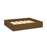 vidaXL Dog Bed Honey Brown 20.3"x17.3"x3.5" Solid Wood Pine