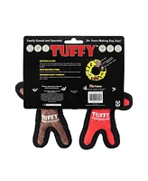 Tuffy Jr Holiday Gingerbread Man and Santa 2 Pack, Dog Toy