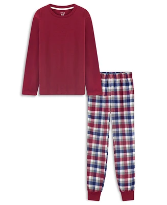 Boys Plaid 2pc Pajama Pant Set