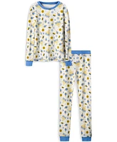 Max and Olivia Girls Tight Fit Hanukkah 2pc Matching Pajama Set