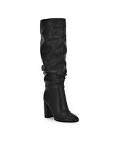 Nine West Women's Magnett Block Heel Slouchy Knee High Boots